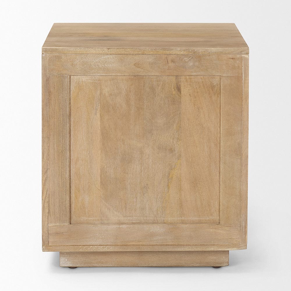 Mercana - Grier Light Brown Wood w/ Cane Accent Table - 69935 view 4