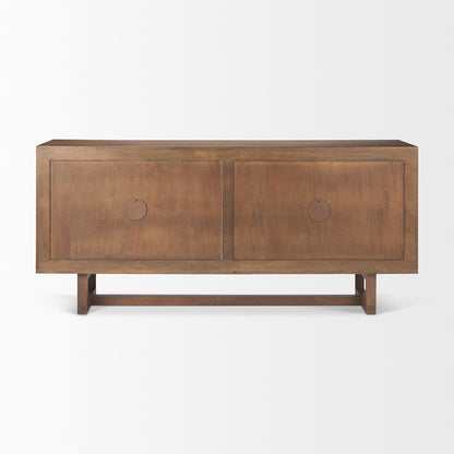 Mercana - Grier Medium Brown Solid Wood W/Cane Sideboard - 69894 view 5