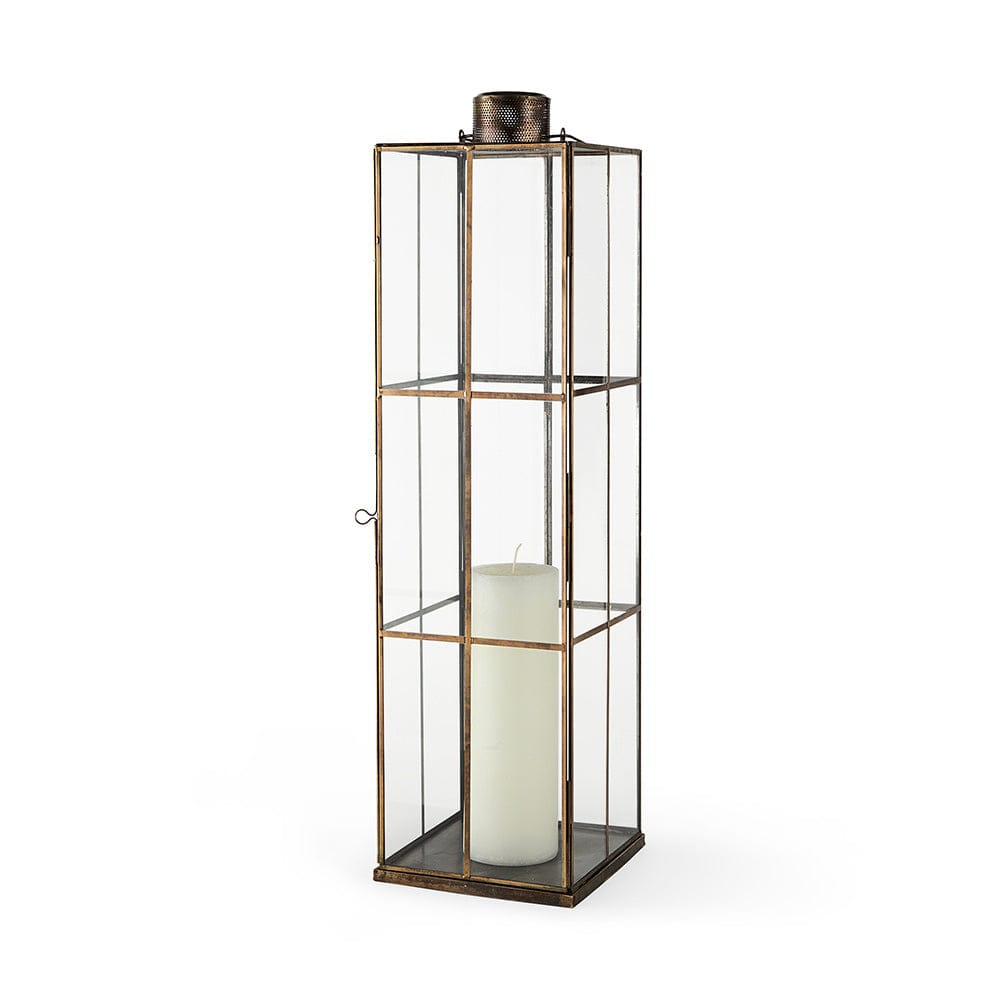 Mercana - Grimwig Large 8L x 8W x 31H LANTERN W/SHEET BASE WITHOUT BEVEL - 68836_CLOSEOUT view 1