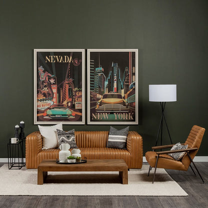 Mercana - Grosjean Brown Leather Wrap Metal Frame Accent Chair - 69131 view 10