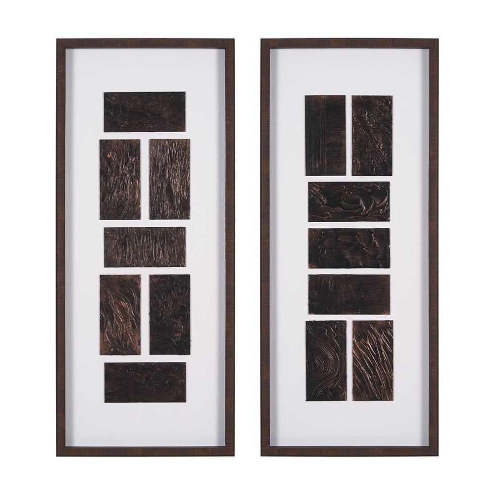 Mercana - Grouped Bricks by Studio M by Studio M a handmade Original Framed Artwork under Glass - 15743 view 1