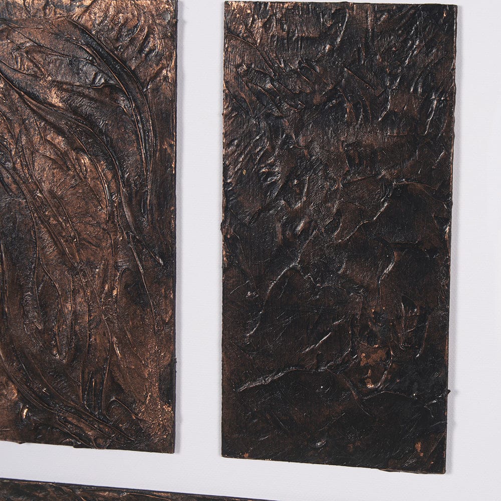 Mercana - Grouped Bricks by Studio M by Studio M a handmade Original Framed Artwork under Glass - 15743 view 6