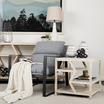 Mercana - Guilia Castlerock Gray With Metal Frame Sling Accent Chair - 69002 view 5
