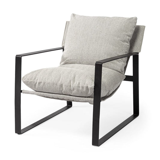 Mercana - Guilia Frost Gray With Metal Frame Sling Accent Chair - 69003 view 1