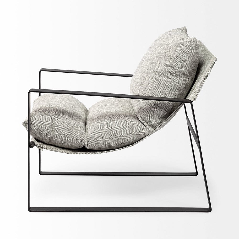 Mercana - Guilia Frost Gray With Metal Frame Sling Accent Chair - 69003 view 4