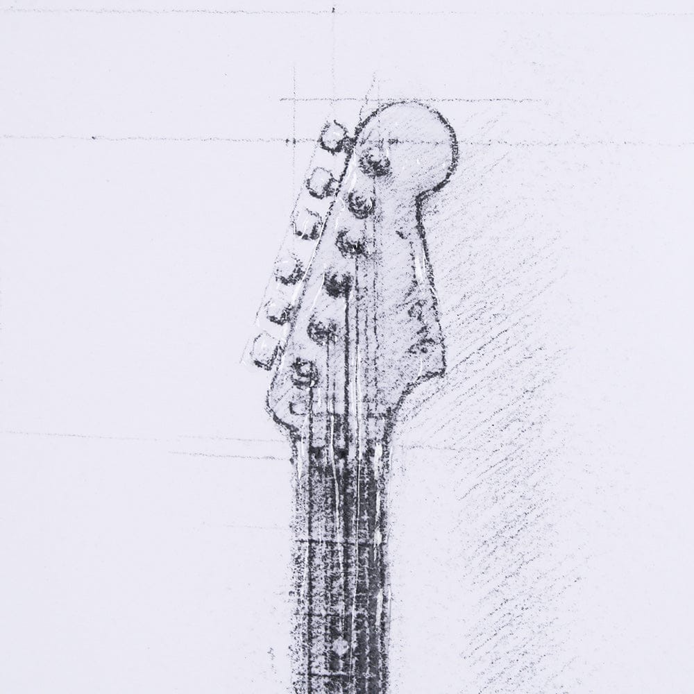 Mercana - Guitar I by Mercana Studio a Hand Embellished Textured Framed Art Print Matted under Glass - 12263 view 7