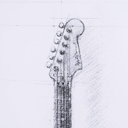 Mercana - Guitar I by Mercana Studio a Hand Embellished Textured Framed Art Print Matted under Glass - 12263 view 7