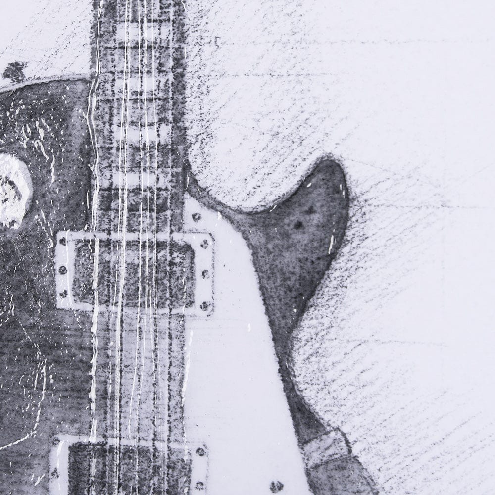 Mercana - Guitar III by Mercana Studio a Hand Embellished Textured Framed Art Print Matted under Glass - 12265 view 7