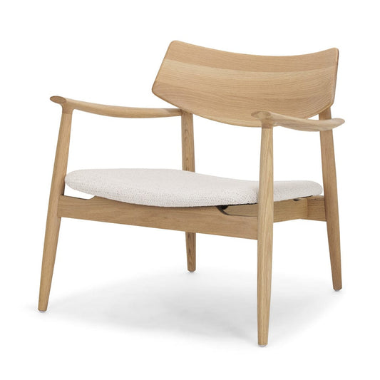 Mercana - Haggen Light Brown Oak Wood w/ Cream Fabric Accent Chair - 71016 view 1