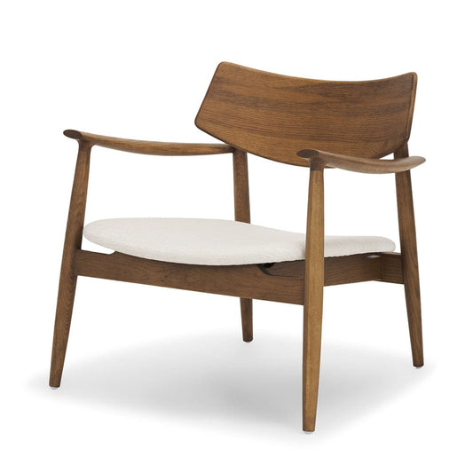 Mercana - Haggen Medium Brown Oak Wood w/ Cream Fabric Accent Chair - 71015 view 1