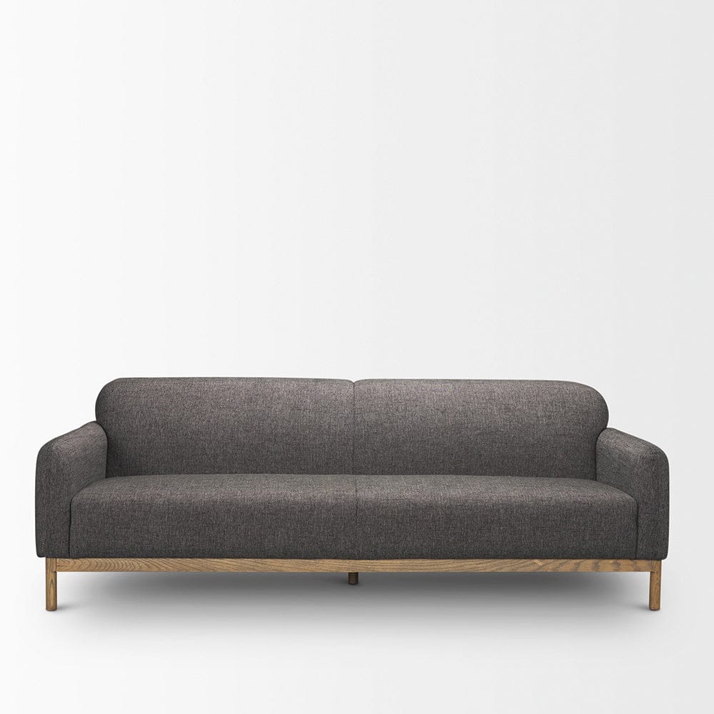 Mercana - Hale Sofa W/ Medium Brown Wood and Gray Fabric - 70418 view 6