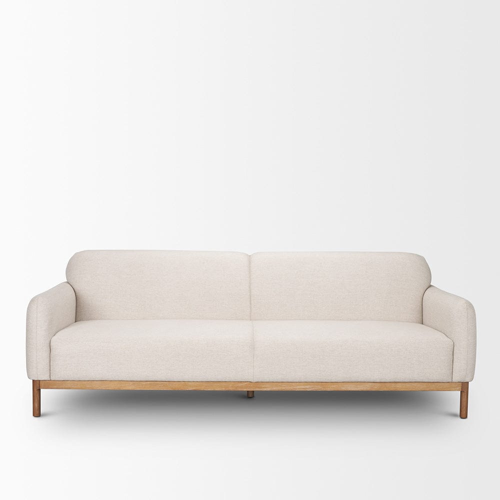 Mercana - Hale Sofa W/ Medium Brown Wood and Oatmeal Fabric - 70419 view 2