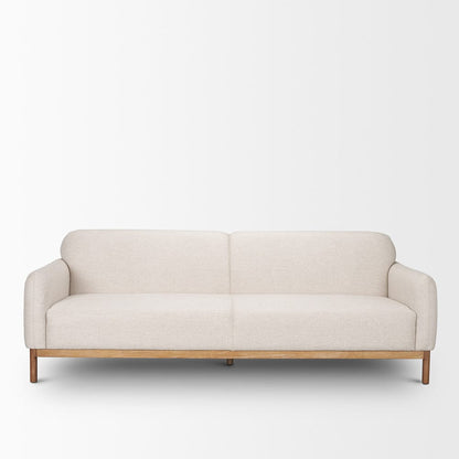 Mercana - Hale Sofa W/ Medium Brown Wood and Oatmeal Fabric - 70419 view 2