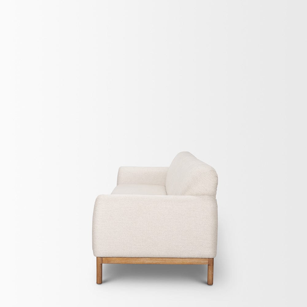 Mercana - Hale Sofa W/ Medium Brown Wood and Oatmeal Fabric - 70419 view 3