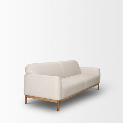 Mercana - Hale Sofa W/ Medium Brown Wood and Oatmeal Fabric - 70419 view 6