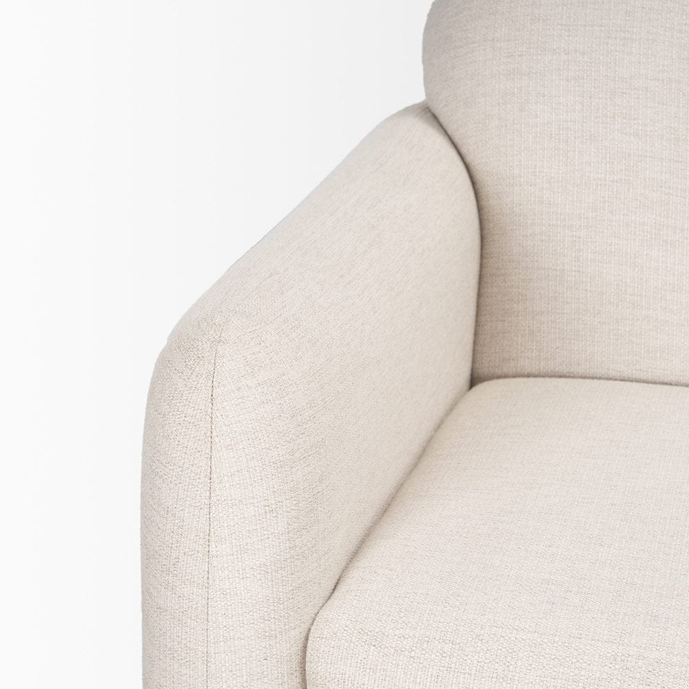 Mercana - Hale Sofa W/ Medium Brown Wood and Oatmeal Fabric - 70419 view 8