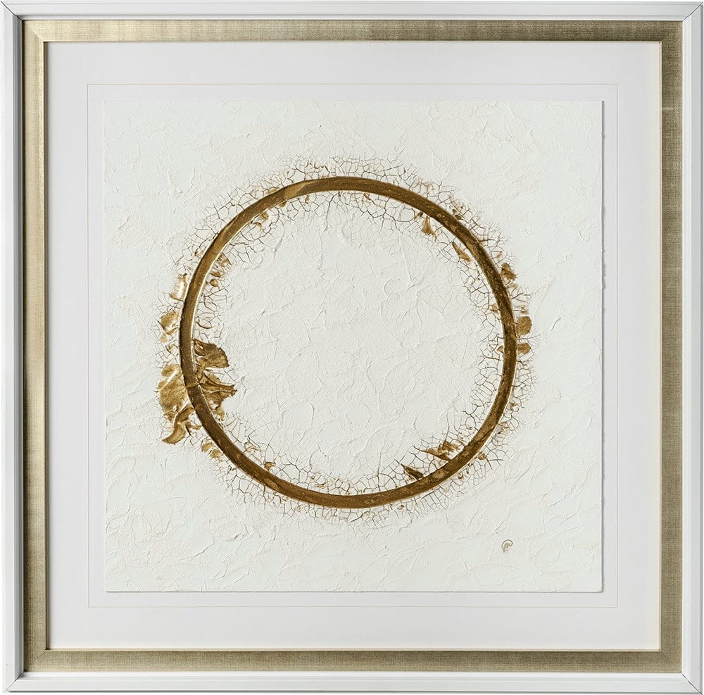 Mercana - Halo I White by Studio M a handmade Original Framed Artwork under Glass - 12764 view 1