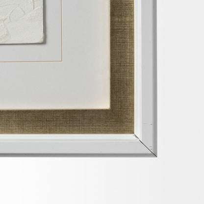 Mercana - Halo I White by Studio M a handmade Original Framed Artwork under Glass - 12764 view 4