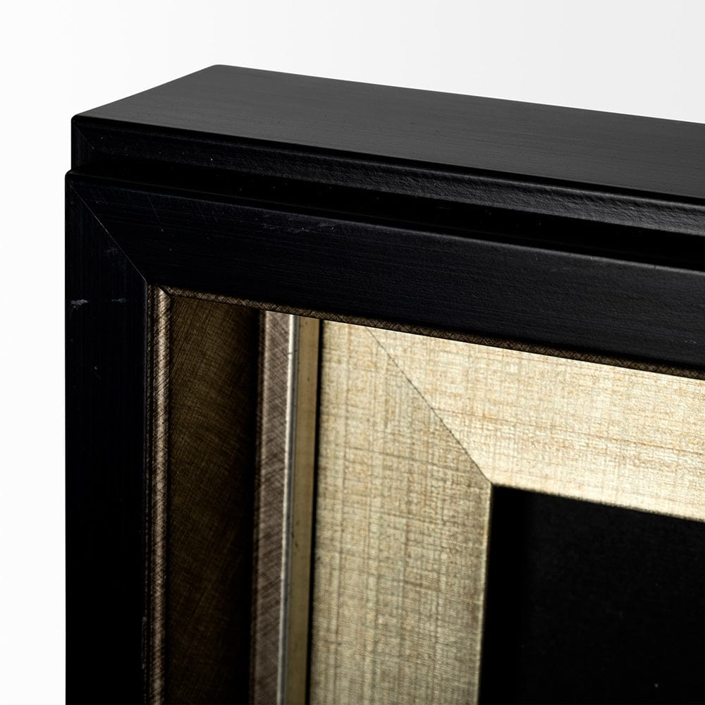 Mercana - Halo II Black by Studio M a handmade Original Framed Artwork under Glass - 12765 view 4