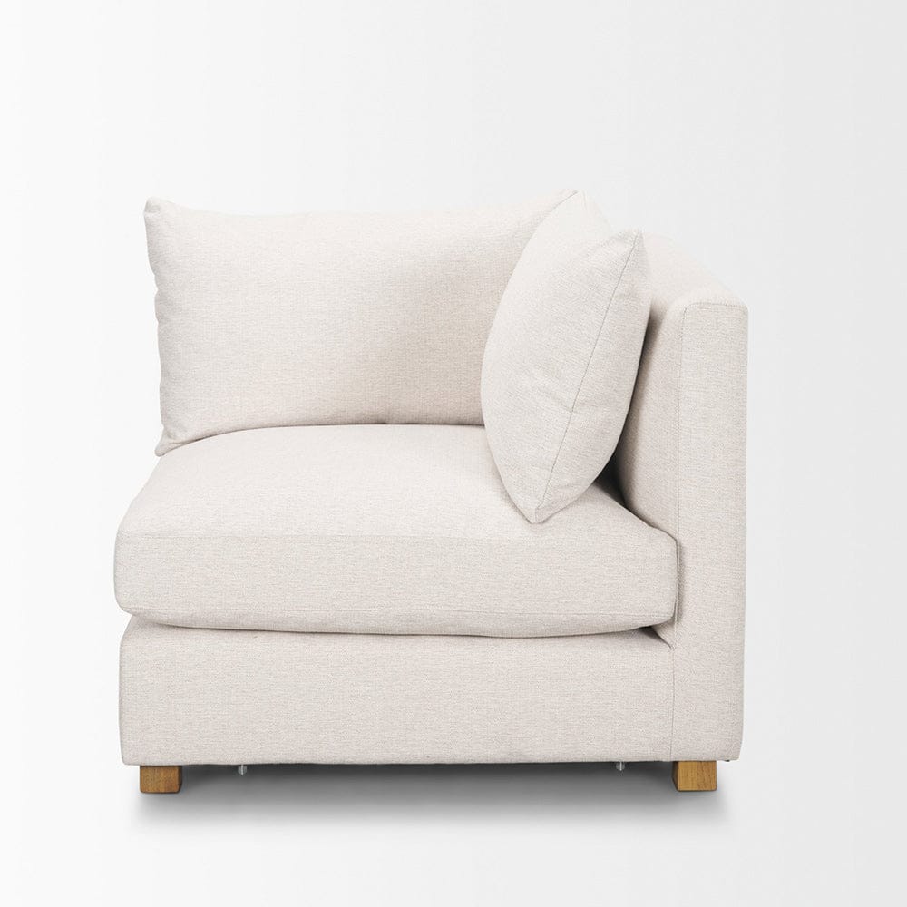 Mercana - Halston Corner Sectional Piece Oatmeal Performance Fabric - 70484 view 3