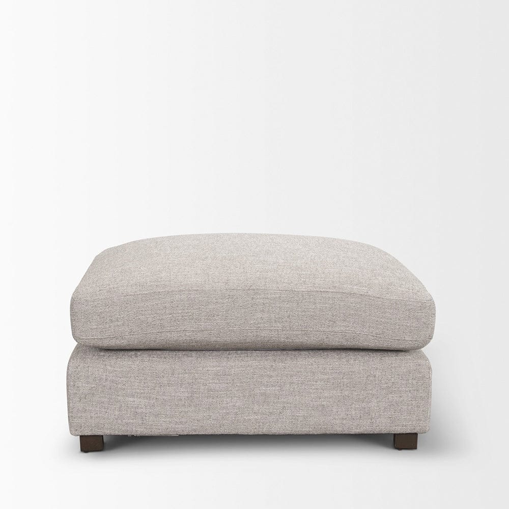 Mercana - Halston Large Ottoman Light Gray Performance Fabric - 70477 view 8