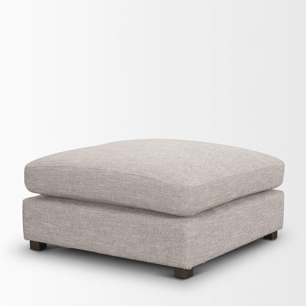 Mercana - Halston Large Ottoman Light Gray Performance Fabric - 70477 view 9