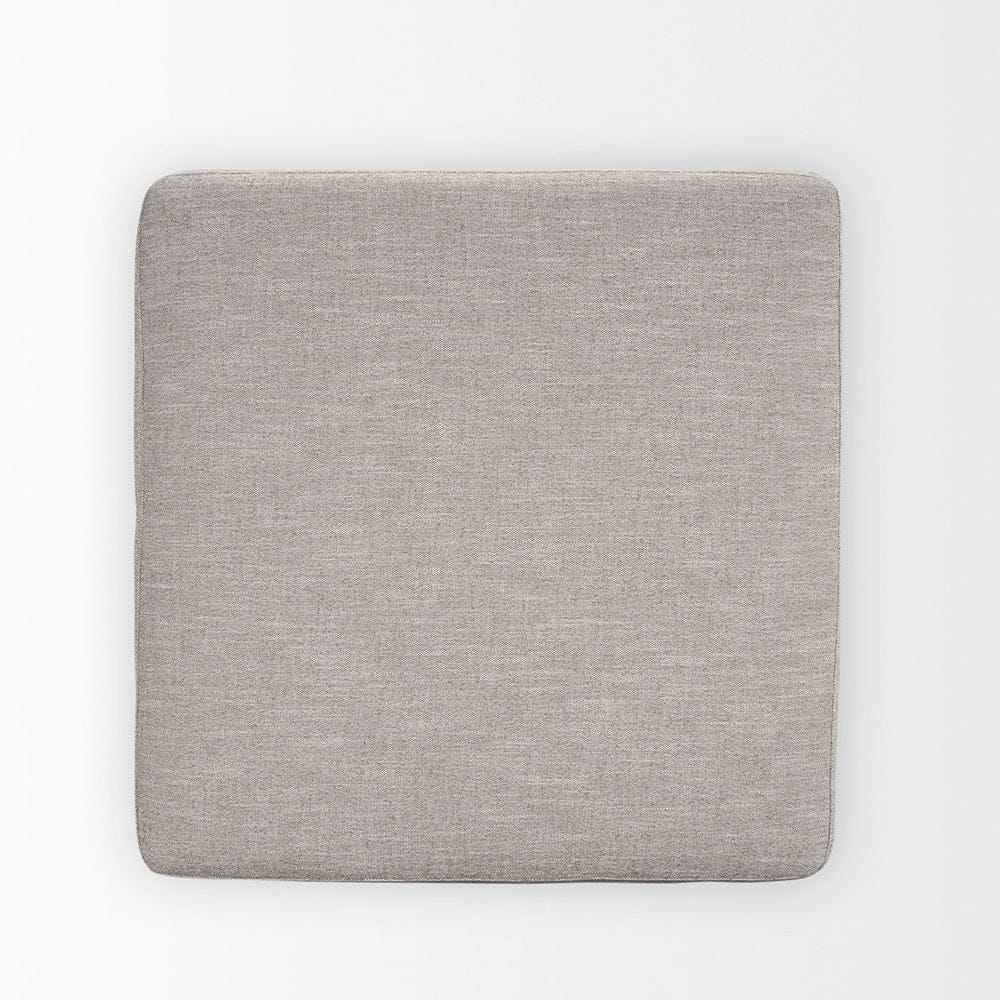 Mercana - Halston Large Ottoman Light Gray Performance Fabric - 70477 view 10