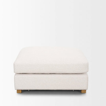 Mercana - Halston Large Ottoman Oatmeal Performance Fabric - 70476 view 2