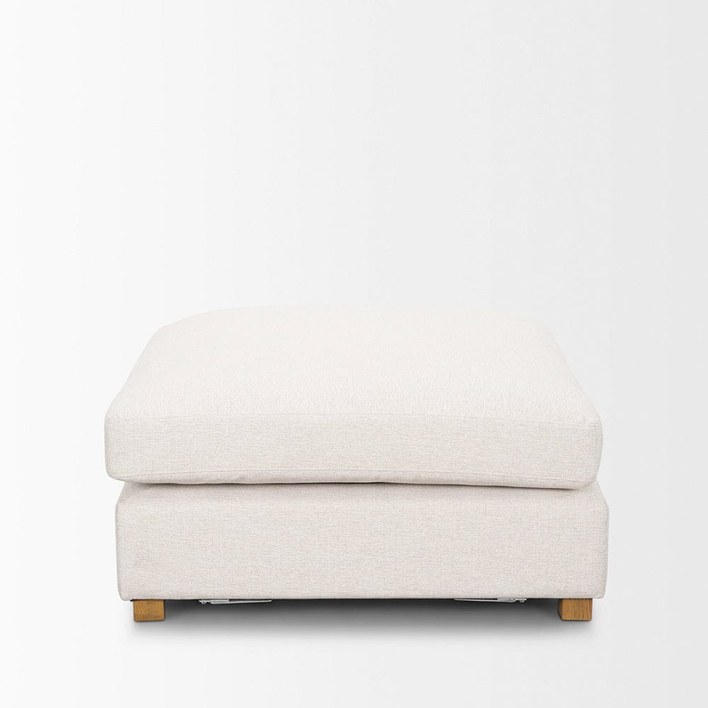 Mercana - Halston Large Ottoman Oatmeal Performance Fabric - 70476 view 3