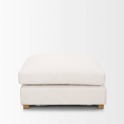 Mercana - Halston Large Ottoman Oatmeal Performance Fabric - 70476 view 3