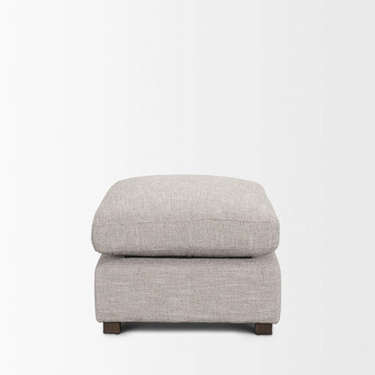 Mercana - Halston Small Ottoman Light Gray Performance Fabric - 70475 view 8