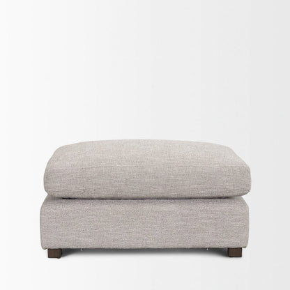 Mercana - Halston Small Ottoman Light Gray Performance Fabric - 70475 view 9