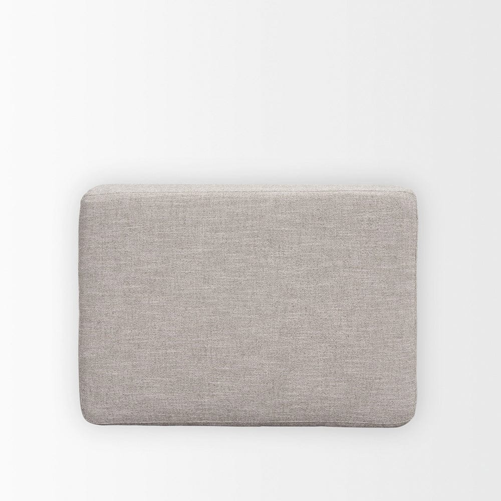 Mercana - Halston Small Ottoman Light Gray Performance Fabric - 70475 view 10