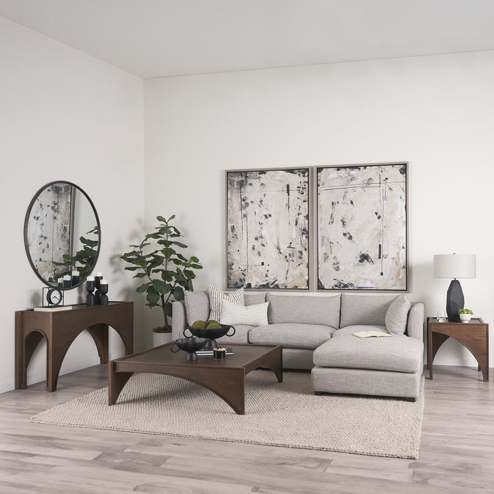 Mercana - Halston Small Ottoman Light Gray Performance Fabric - 70475 view 11