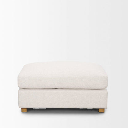 Mercana - Halston Small Ottoman Oatmeal Performance Fabric - 70474 view 2