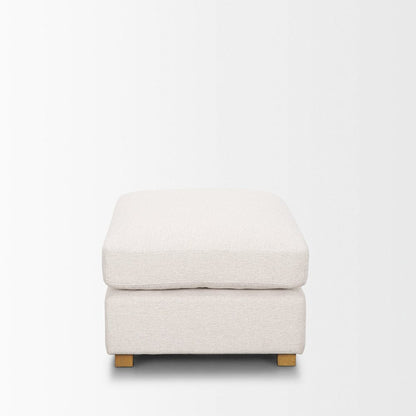 Mercana - Halston Small Ottoman Oatmeal Performance Fabric - 70474 view 3