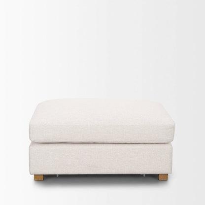 Mercana - Halston Small Ottoman Oatmeal Performance Fabric - 70474 view 4