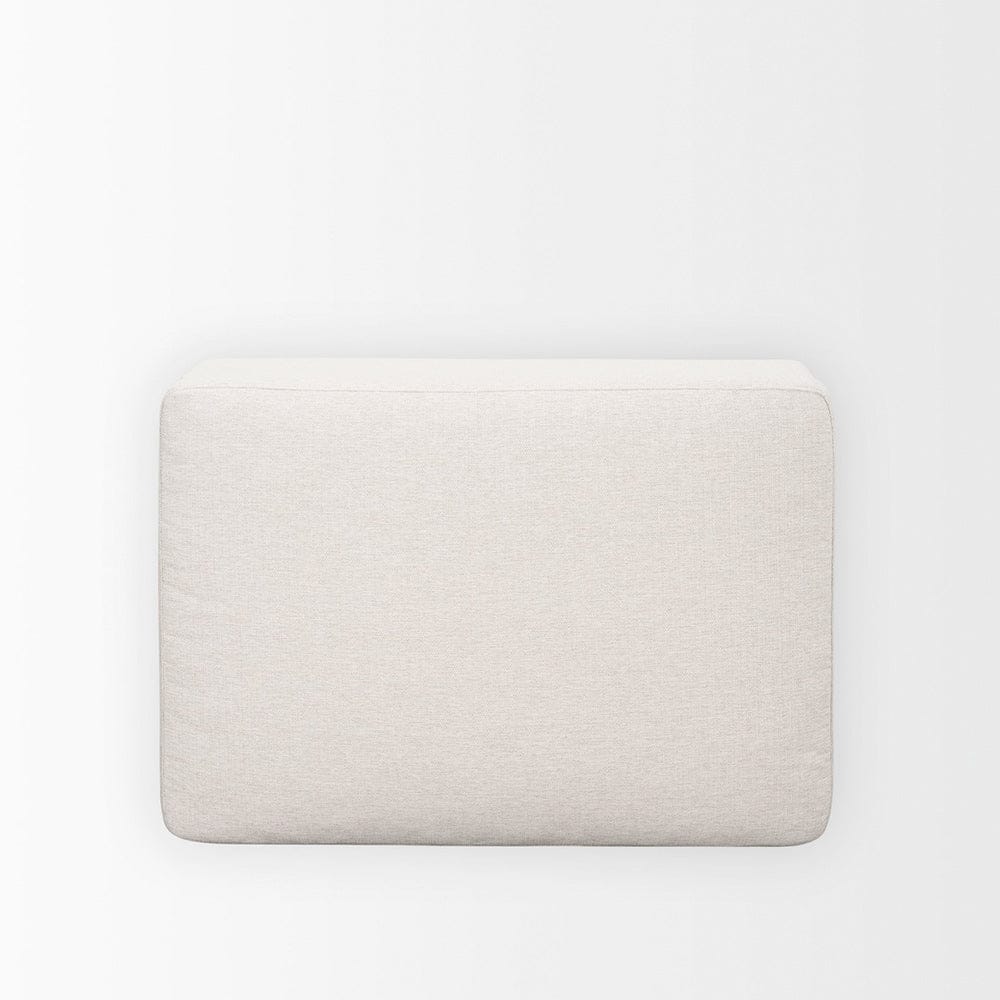 Mercana - Halston Small Ottoman Oatmeal Performance Fabric - 70474 view 5