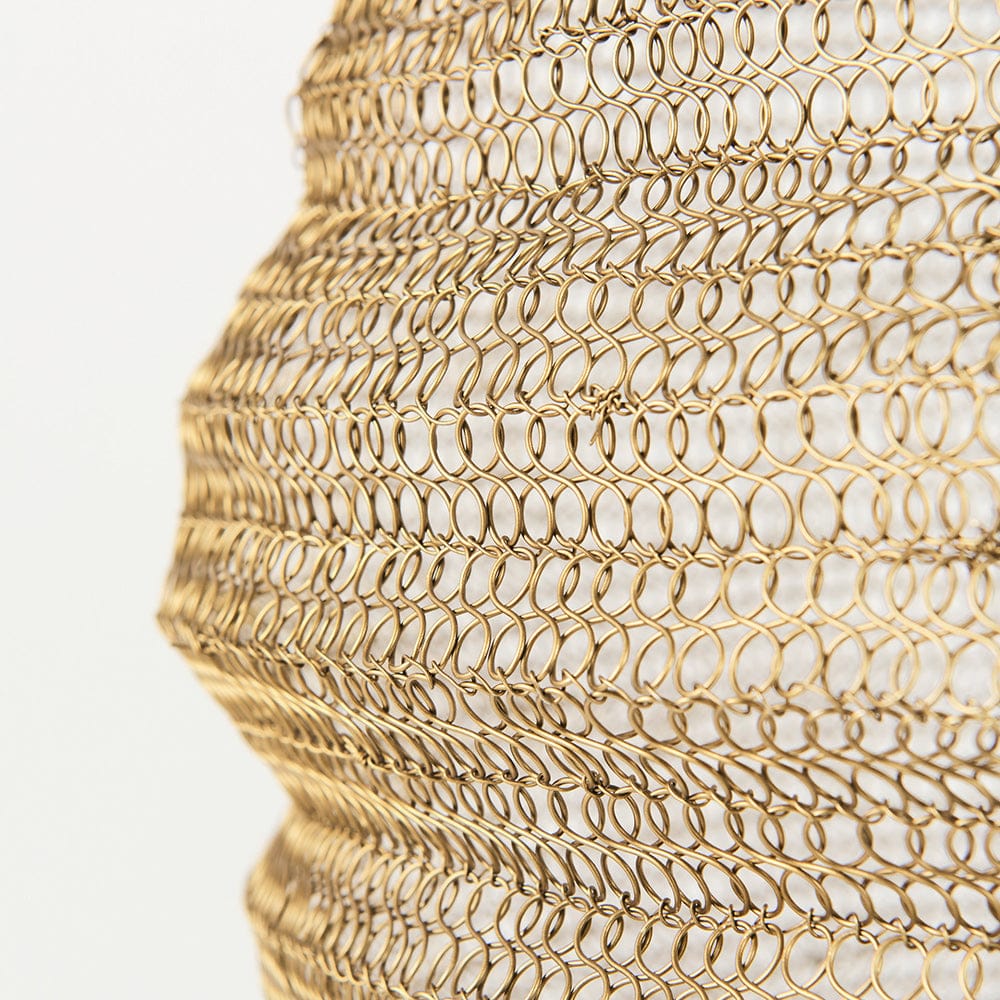 Mercana - Halycon 16.0L x 16.0W x 20.0H Gold Mesh and Iron Pendant Light - 69239 view 6