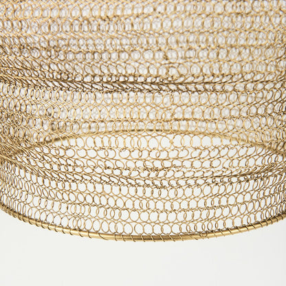 Mercana - Halycon 16.0L x 16.0W x 20.0H Gold Mesh and Iron Pendant Light - 69239 view 7