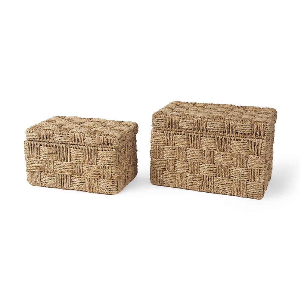 Mercana - Hanalei Seagrass Boxes with Lids (Set of 2) - 70230 view 1