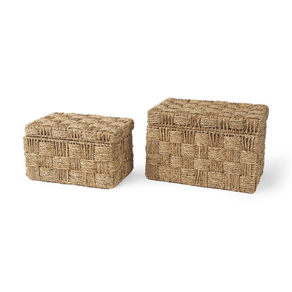 Mercana - Hanalei Seagrass Boxes with Lids (Set of 2) - 70230 view 1