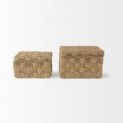 Mercana - Hanalei Seagrass Boxes with Lids (Set of 2) - 70230 view 3