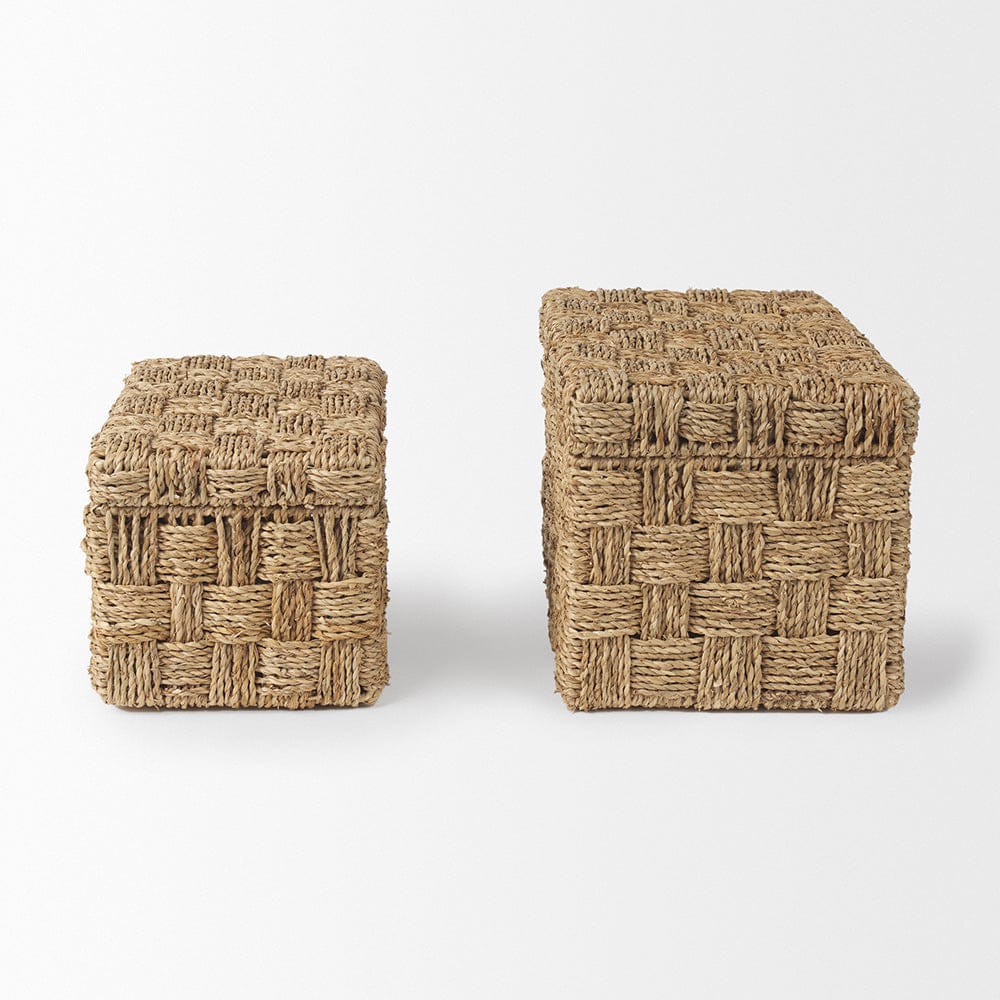 Mercana - Hanalei Seagrass Boxes with Lids (Set of 2) - 70230 view 4