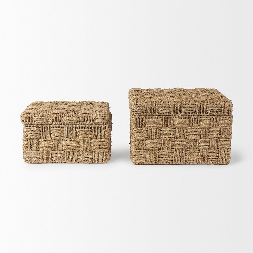 Mercana - Hanalei Seagrass Boxes with Lids (Set of 2) - 70230 view 5