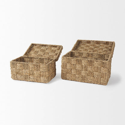 Mercana - Hanalei Seagrass Boxes with Lids (Set of 2) - 70230 view 6