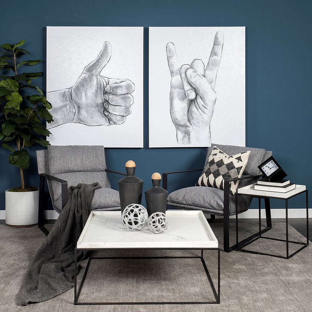 Mercana - Hand Signs I by Jennifer Paxton Parker a Hand Embellished Textured Canvas - 101753-L view 2