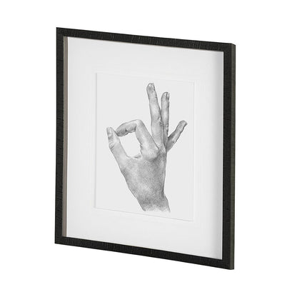 Mercana - Hand Signs III by Jennifer Paxton Parker a Framed Art Print Matted under Glass - 13334 view 2