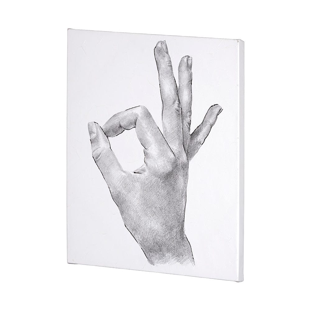 Mercana - Hand Signs III by Jennifer Paxton Parker a Hand Embellished Textured Canvas - 101755-L view 2