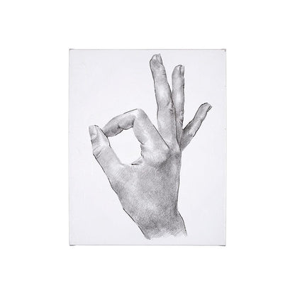 Mercana - Hand Signs III by Jennifer Paxton Parker a Hand Embellished Textured Canvas - 101755-S view 1